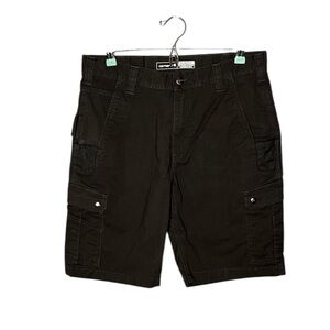 Carhartt Cargo Ripstop Work Shorts Mens 33 Black Workwear Relaxed Fit